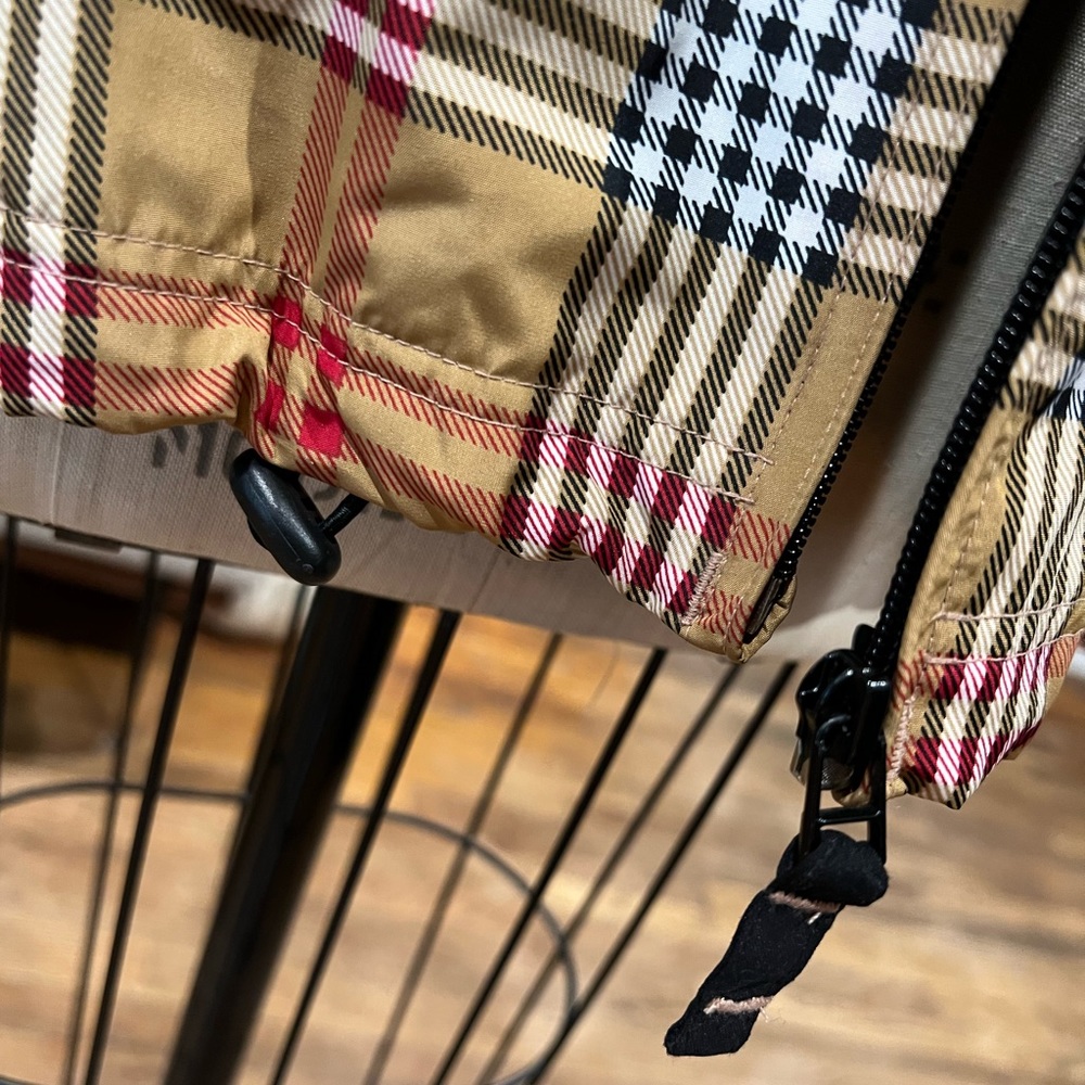 Catalina Plaid Windbreaker Drawstring Rain Jacket Fall Designer Vibes L 14 16 - Picture 2 of 6